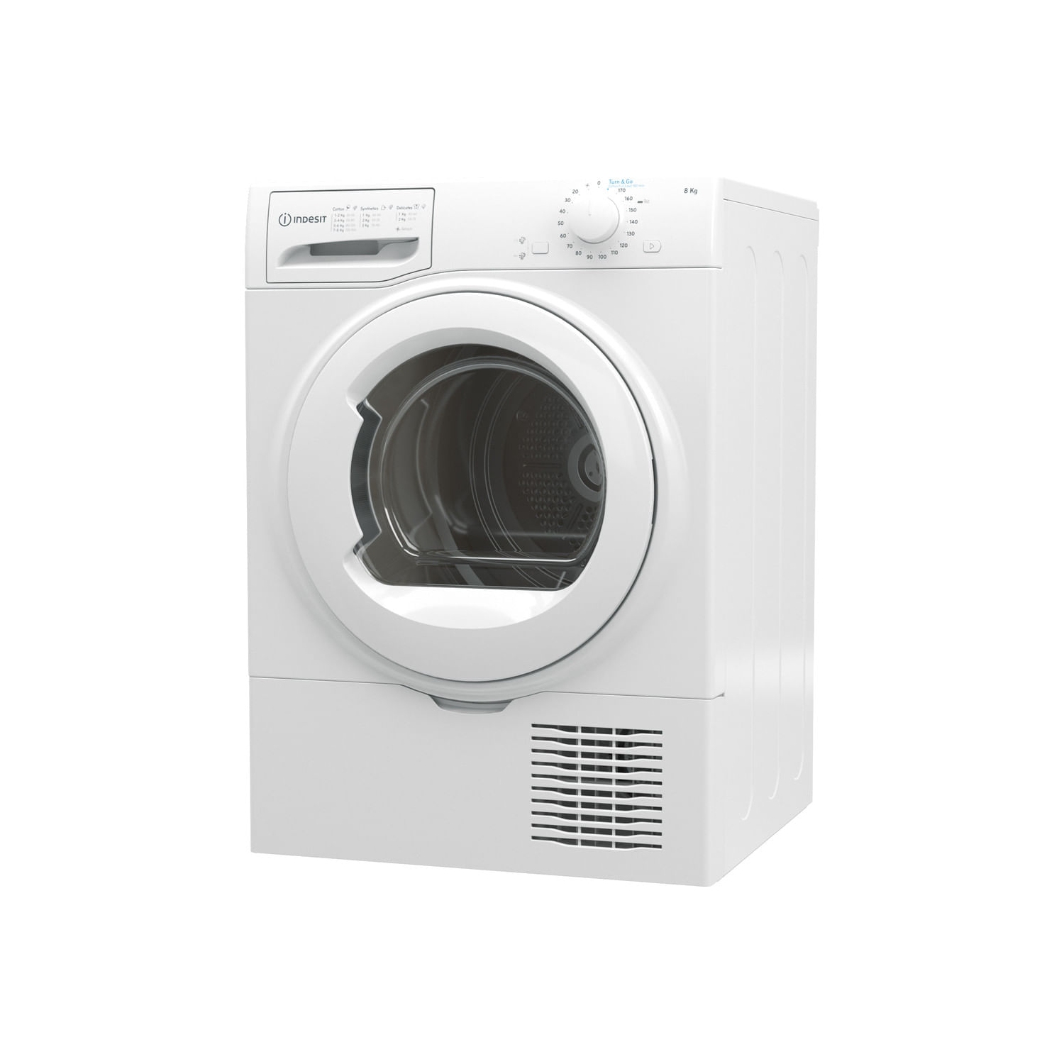 Indesit I2D81WUK 8Kg Condenser Tumble Dryer - White - 0