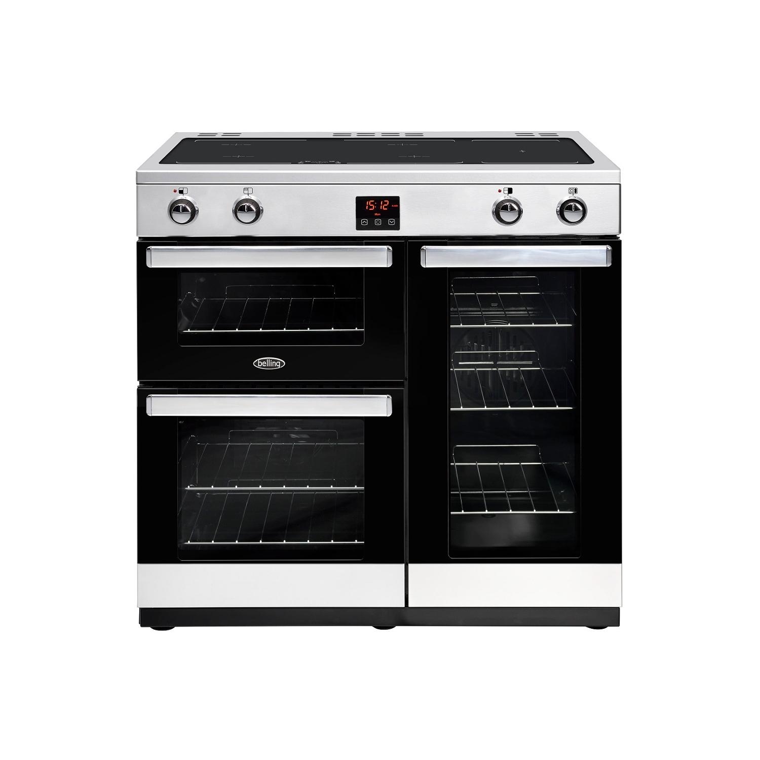 Belling Cookcentre 90Ei Stainless Steel 90cm Electric Induction Range Cooker - 0