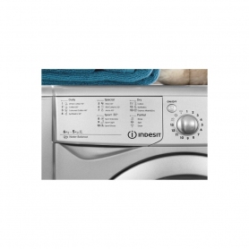 INDESIT IWDC6125S EcoTime 6kg Wash 5kg Dry 1200rpm Freestanding Washer Dryer - Silver - 3