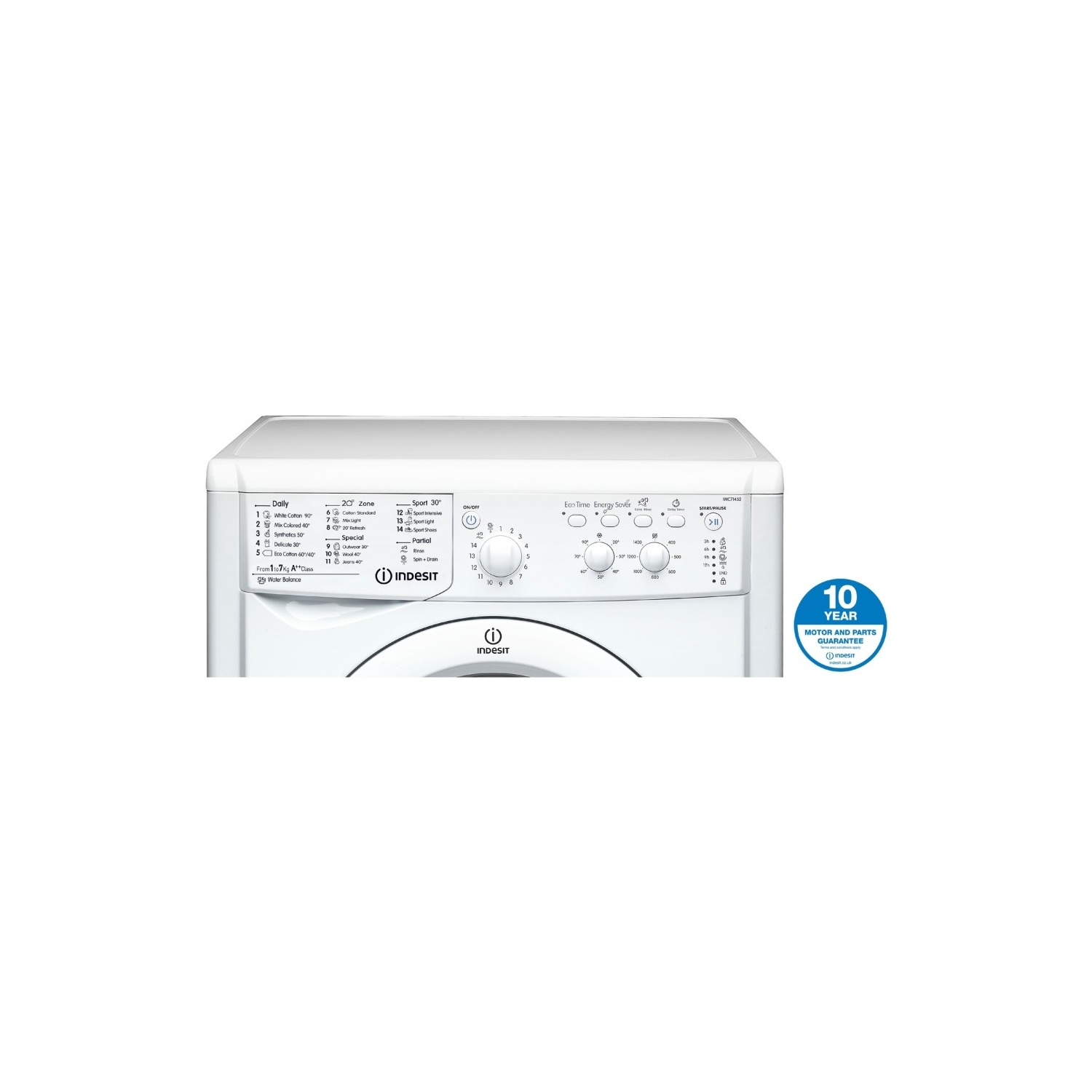 Indesit IWC71452ECO 7kg 1400rpm  Washing Machine - 3