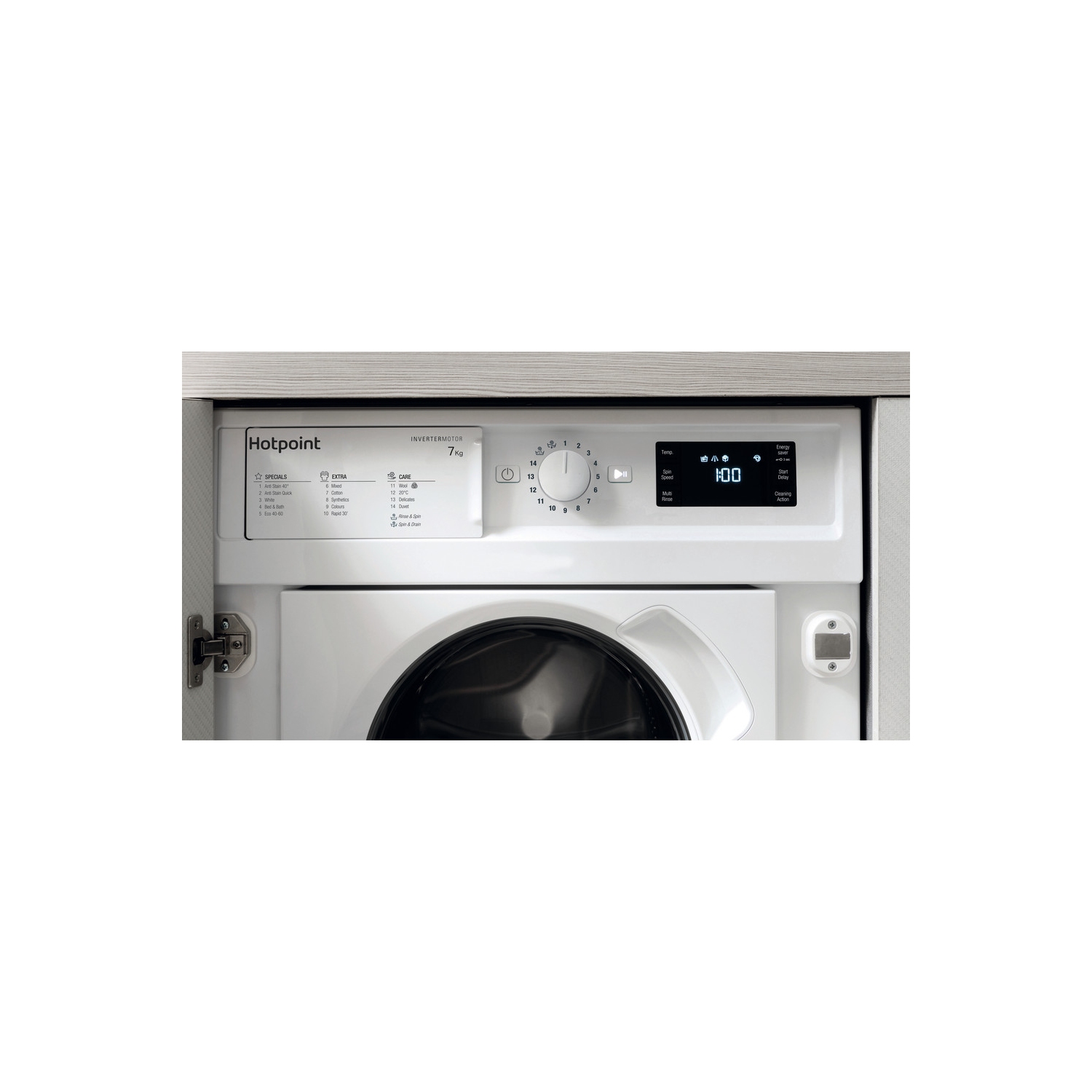 Hotpoint BIWMHG71483 UK N Integrated Washing Machine - 1