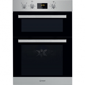 Indesit Aria IDD6340IX Built In Electric Double Oven - Stainless Steel - A/A Rated
