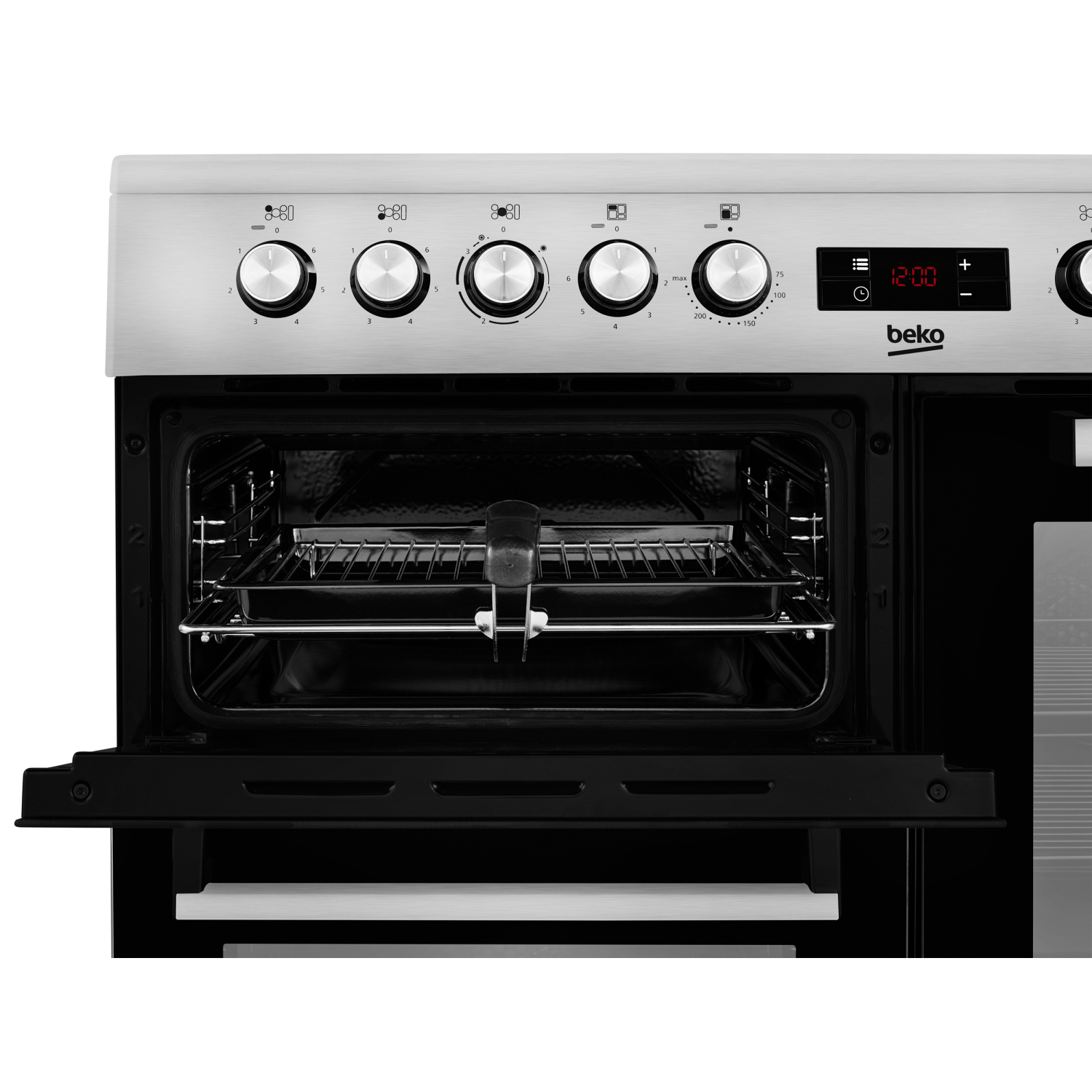 Beko KDVC100X Freestanding 100cm double oven range cooker