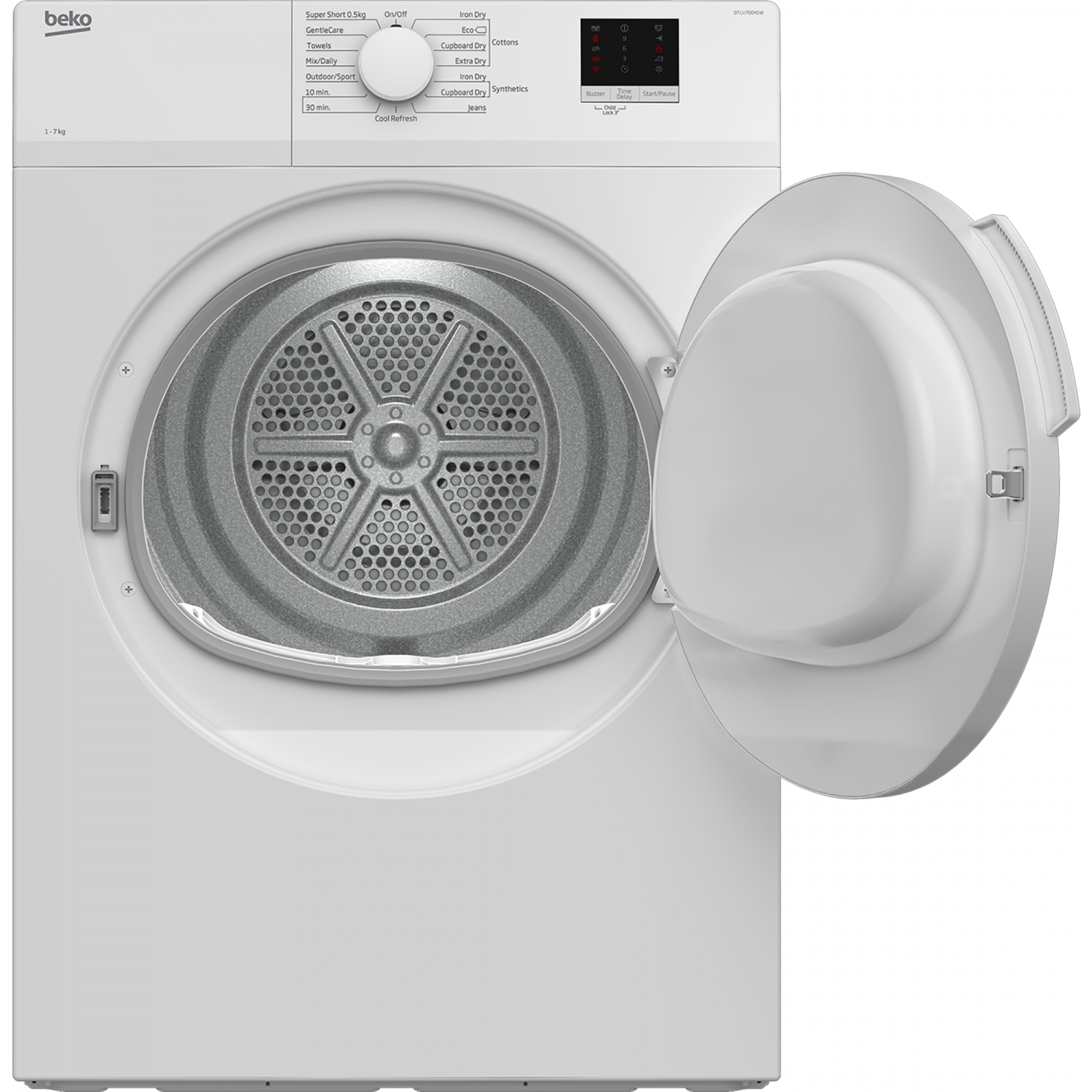 Beko DTGV7000W 7Kg Vented Tumble Dryer - White - C Rated - 1