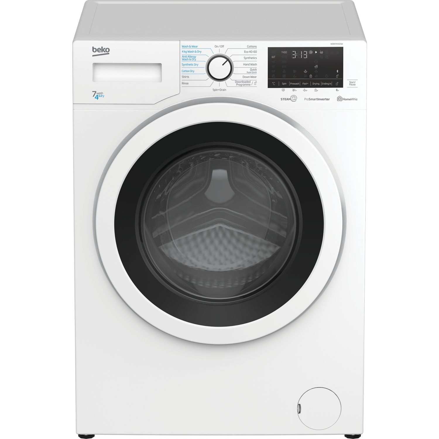 Beko WDER7440421W 7Kg / 4Kg Washer Dryer with 1400 rpm - White - 0