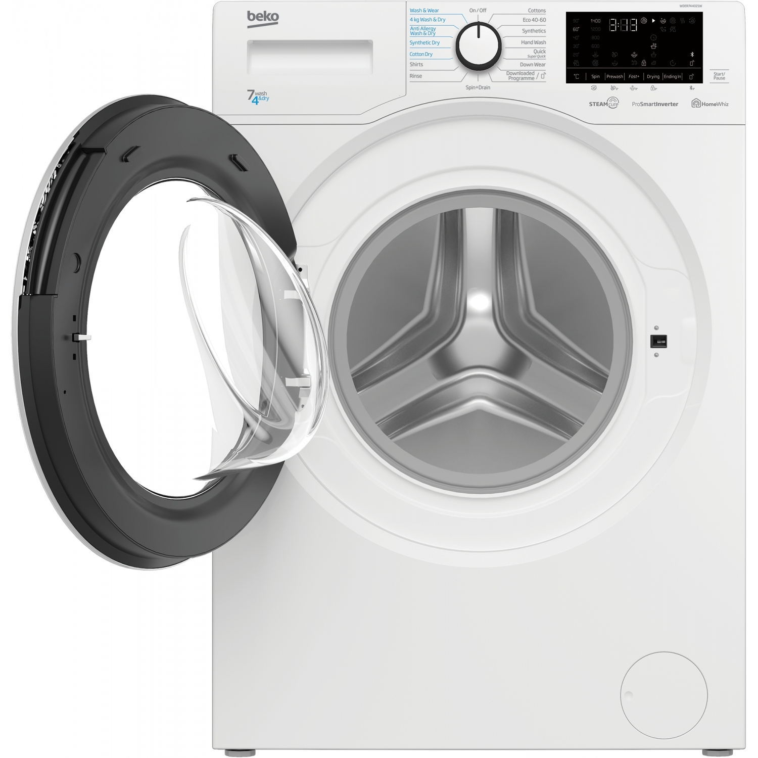Beko WDER7440421W 7Kg / 4Kg Washer Dryer with 1400 rpm - White - 1