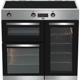 Beko KDVI90X 90cm Electric Range Cooker with Induction Hob - Stainless Steel - A/A Rated - 0