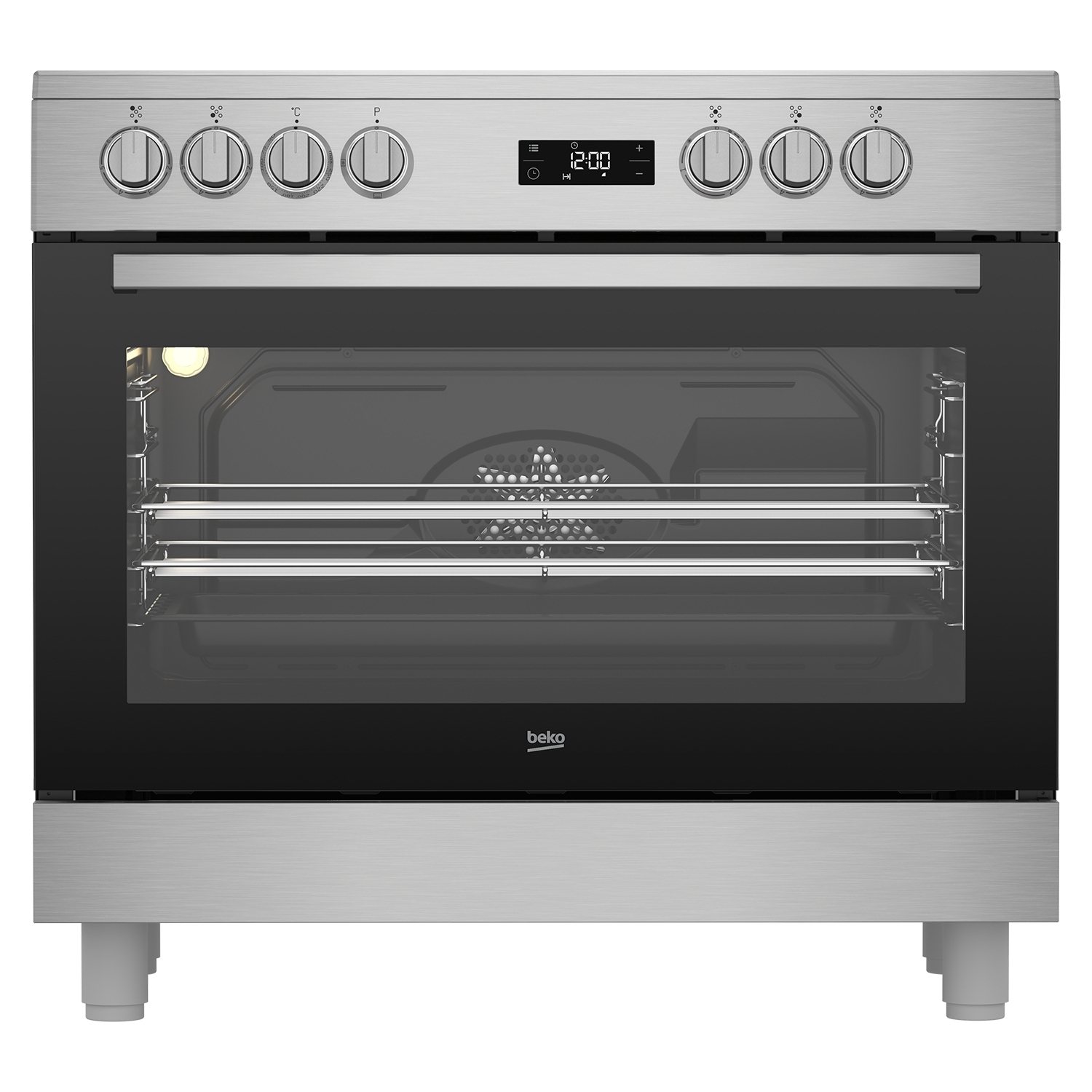 Beko GF17300GXNS 90cm Electric Range Cooker with Ceramic Hob - Stainless Steel - A Rated - 0