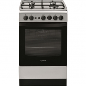 Indesit  IS5G1PMSS 50cm Gas Cooker - Silver 